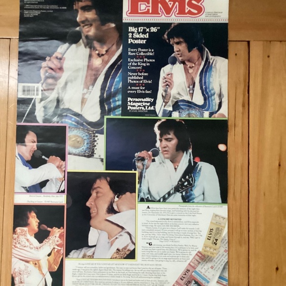 VINTAGE DOUBLE SIDED ELVIS POSTER  IN CONCERT 1974 SPECIAL ANNIVERSARY ISSUE - Picture 2 of 12